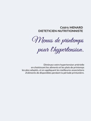 cover image of Menus de printemps pour l'hypertension